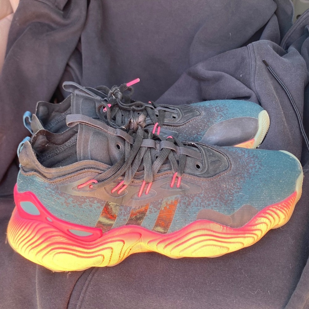 adidas Harden Vol.‎ 7 Basketball Shoes Mens 9.5 Black Pink Orange Good IE1103
